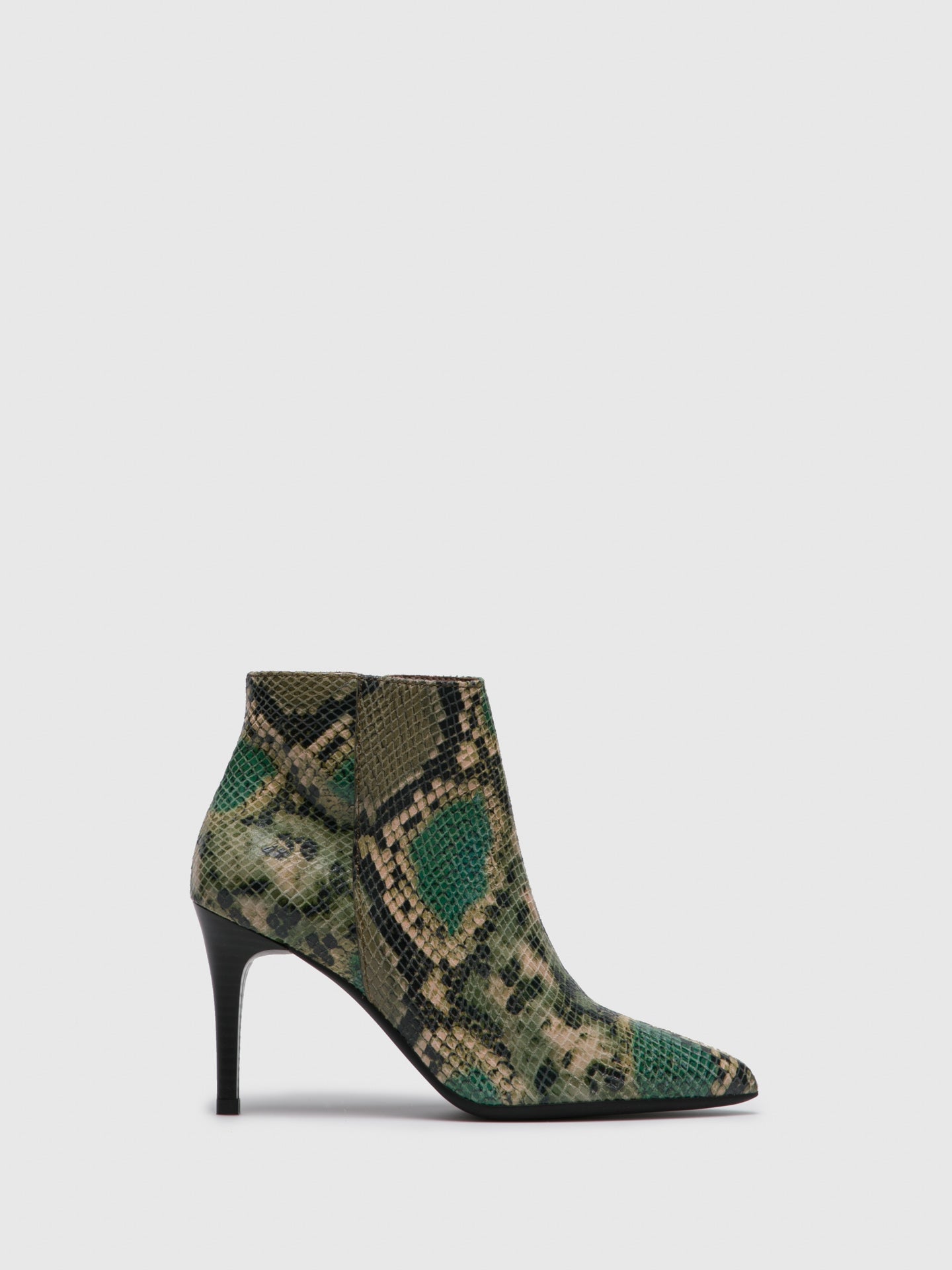 Foreva Green Pointed Toe Ankle Boots